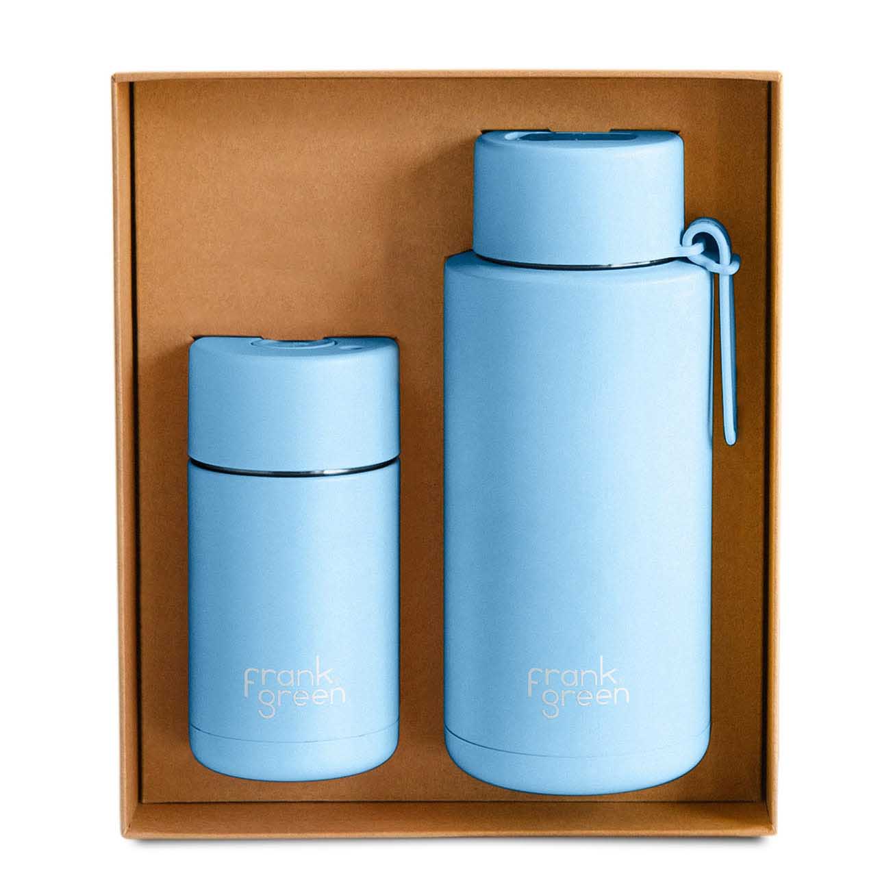 frank green Gift Set - 12oz/34oz Sky Blue